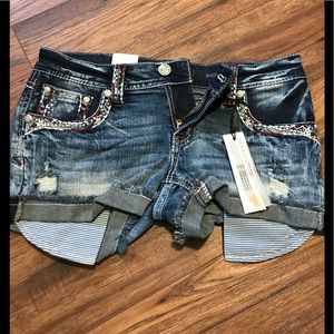 Grace in LA Denim shorts